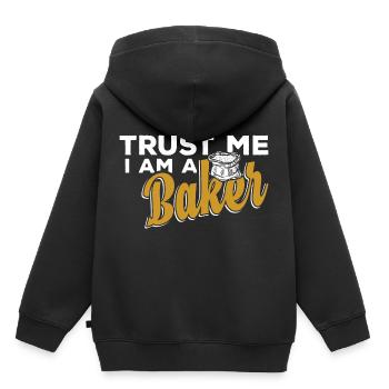 Bäcker backen - Kinder Premium Organic Hoodie - Schwarz - Hinten - AI Model Kid Male (0cm)