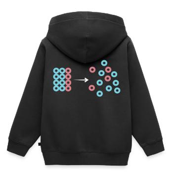 Entropie Maschinenbauer - Kinder Premium Organic Hoodie - Schwarz - Hinten - AI Model Kid Male (0cm)