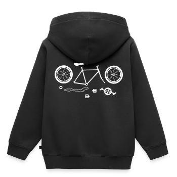 Fahrrad Mechaniker Bastler - Kinder Premium Organic Hoodie - Schwarz - Hinten - AI Model Kid Male (0cm)
