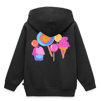 snoep - Kinder Premium hoodie biologisch - zwart - Achter - AI Model Kid Male (0cm)