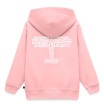 Pilot - Kinder Premium Organic Hoodie - Rosa - Hinten - AI Model Kid Female (0cm)