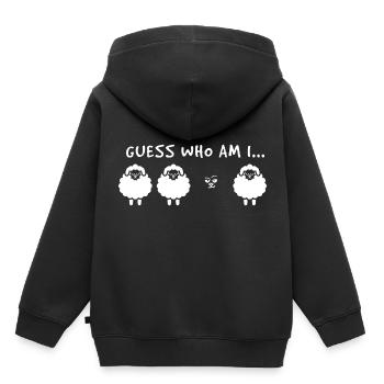 Schwarzes Schaf - Kinder Premium Organic Hoodie - Schwarz - Hinten - AI Model Kid Male (0cm)