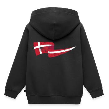 Drapeau danois - Sweat Premium à capuche enfant bio - noir - Dos - AI Model Kid Male (0cm)