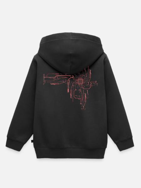 Platine - Kinder Premium Organic Hoodie - Schwarz