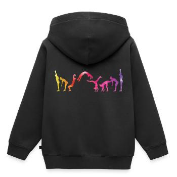 Turnen Kunst - Kinder Premium Organic Hoodie - Schwarz - Hinten - AI Model Kid Male (0cm)