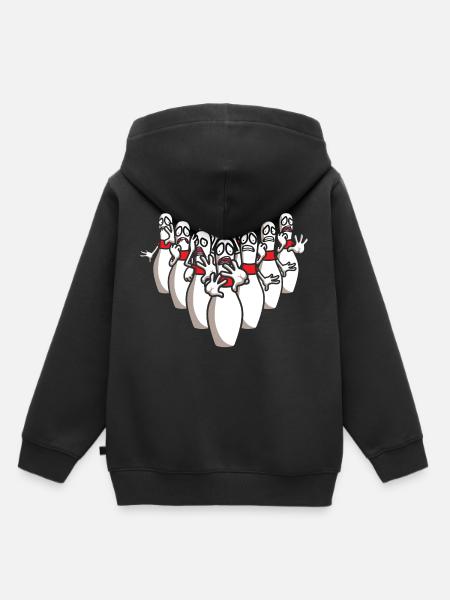 Bowling - Kinder Premium Organic Hoodie - Schwarz