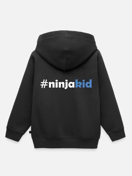 Ninja Warrior - Ninja Kid - Sweat Premium à capuche enfant bio - noir
