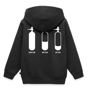 Plongée sous-marine - Sweat Premium à capuche enfant bio - noir - Dos - AI Model Kid Male (0cm)