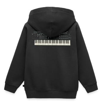 Synthesize me Synthesizer Synthie Pop Geschenk - Kinder Premium Organic Hoodie - Schwarz - Hinten - AI Model Kid Male (0cm)