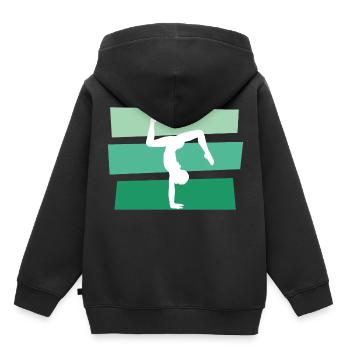 gymnaste - Sweat Premium à capuche enfant bio - noir - Dos - AI Model Kid Male (0cm)