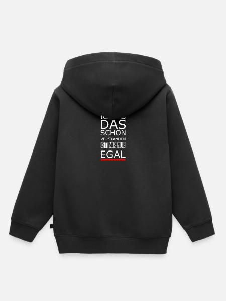 Ist Mir Egal - Kinder Premium Organic Hoodie - Schwarz