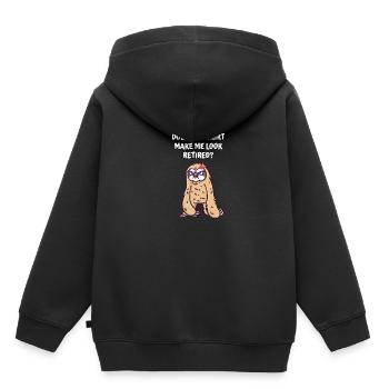 Est-ce que cette chemise m’a emmené à la retraite, drôle R - Sweat Premium à capuche enfant bio - noir - Dos - AI Model Kid Male (0cm)