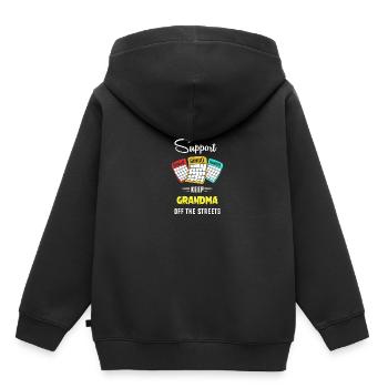 Bingo - Kinder Premium Organic Hoodie - Schwarz - Hinten - AI Model Kid Male (0cm)