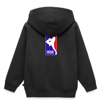 boxe française - Sweat Premium à capuche enfant bio - noir - Dos - AI Model Kid Male (0cm)