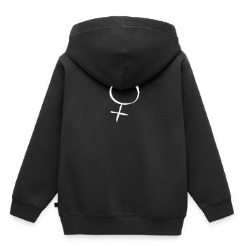 Feminismus feminin Frau weisse Geschenkidee - Kinder Premium Organic Hoodie - Schwarz - Hinten - AI Model Kid Male (0cm)