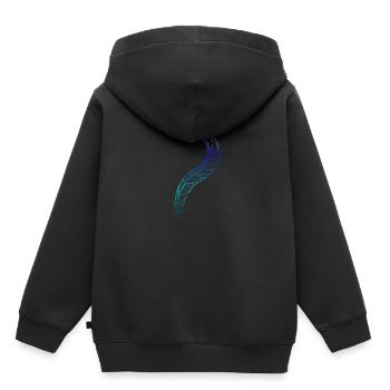 Source - Sweat Premium à capuche enfant bio - noir - Dos - AI Model Kid Male (0cm)