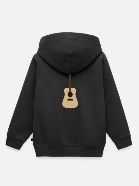 Gitarre - Hoodie Premium barn ekologisk - svart