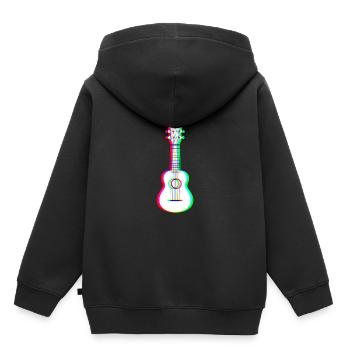 EDM - Akustische Gitarre - Glitch Rave Style - Kinder Premium Organic Hoodie - Schwarz - Hinten - AI Model Kid Male (0cm)