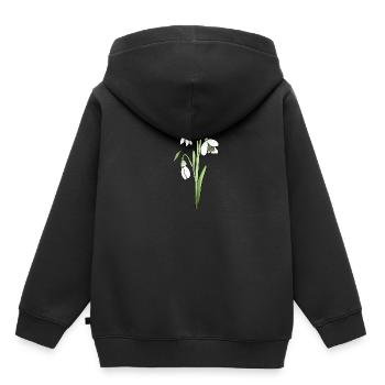 Perce-neige - Sweat Premium à capuche enfant bio - noir - Dos - AI Model Kid Male (0cm)