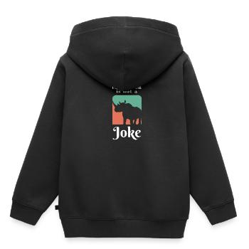 Extinktion nicht witzig. Tierrechtsaktivist Gesche - Kinder Premium Organic Hoodie - Schwarz - Hinten - AI Model Kid Male (0cm)
