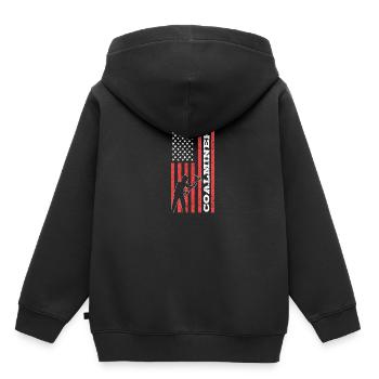 Poison pour travailleurs engagés au charbon - Sweat Premium à capuche enfant bio - noir - Dos - AI Model Kid Male (0cm)
