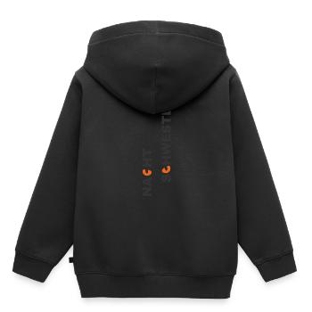 KatzenAugen (Sister-Edition) - Kinder Premium Organic Hoodie - Schwarz - Hinten - AI Model Kid Male (0cm)