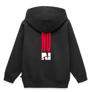 PAS d’IA - pas d’intelligence artificielle - Sweat Premium à capuche enfant bio - noir - Dos - AI Model Kid Male (0cm)