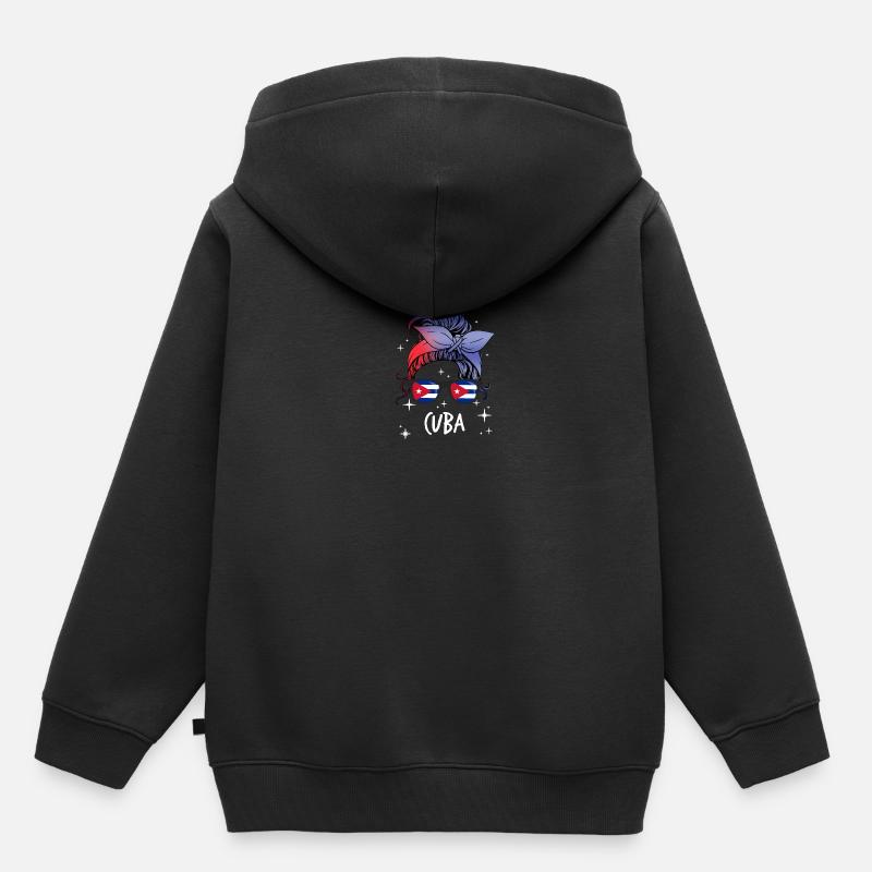 Cuba - Sweat Premium à capuche enfant bio - noir