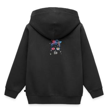 Fiji - Kids Premium Organic Hoodie - black - Back - AI Model Kid Male (0cm)