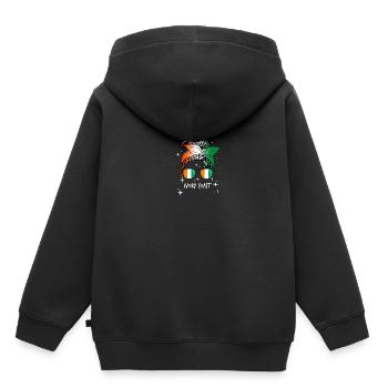 Côte d’Ivoire - Sweat Premium à capuche enfant bio - noir - Dos - AI Model Kid Male (0cm)