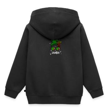 Sambia - Kinder Premium Organic Hoodie - Schwarz - Hinten - AI Model Kid Male (0cm)