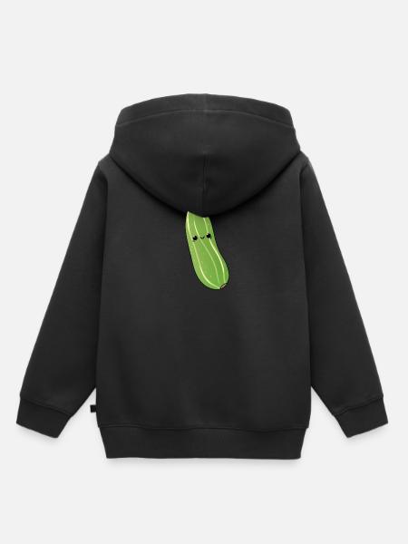 Courgettes - Sweat Premium à capuche enfant bio - noir