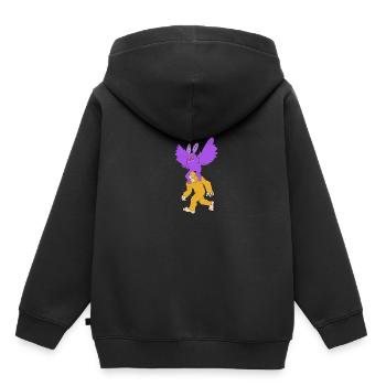 Papillon de nuit - Sweat Premium à capuche enfant bio - noir - Dos - AI Model Kid Male (0cm)