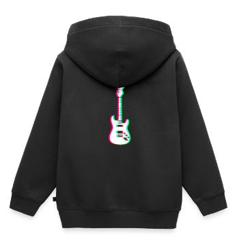 EDM - Elektrische Gitarre - Glitch Rave Style - Kinder Premium Organic Hoodie - Schwarz - Hinten - AI Model Kid Male (0cm)