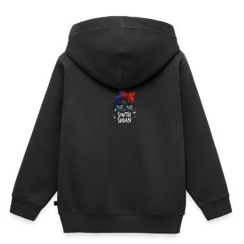 South Sudan - Kids Premium Organic Hoodie - black - Back - AI Model Kid Male (0cm)