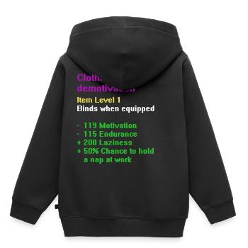 Clothing of demotivation - Kinder Premium Organic Hoodie - Schwarz - Hinten - AI Model Kid Male (0cm)