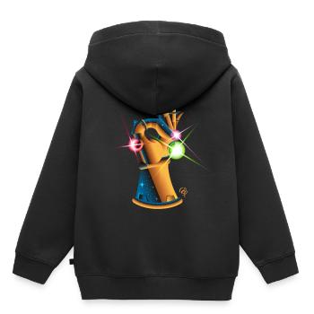Infinity Gauntlet Spiel - Kinder Premium Organic Hoodie - Schwarz - Hinten - AI Model Kid Male (0cm)