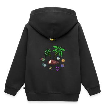 Sommer Laune - Kinder Premium Organic Hoodie - Schwarz - Hinten - AI Model Kid Male (0cm)