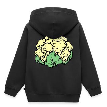 chou-fleur - Sweat Premium à capuche enfant bio - noir - Dos - AI Model Kid Male (0cm)