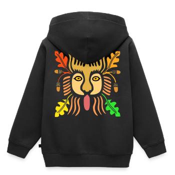 Lion africa tribal holiday - Kids Premium Organic Hoodie - black - Back - AI Model Kid Male (0cm)