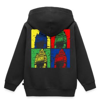 Big Ben Vintage - Sweat Premium à capuche enfant bio - noir - Dos - AI Model Kid Male (0cm)