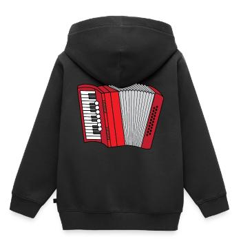 Akkordeon Accordion Volksmusik musi Zieharmonika - Kinder Premium Organic Hoodie - Schwarz - Hinten - AI Model Kid Male (0cm)