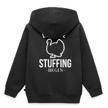 action de grâces - Sweat Premium à capuche enfant bio - noir - Dos - AI Model Kid Male (0cm)