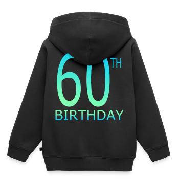 60. Geburtstag - Kinder Premium Organic Hoodie - Schwarz - Hinten - AI Model Kid Male (0cm)