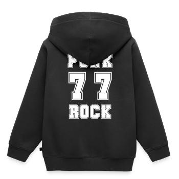 Punk rock 77 - Sweat Premium à capuche enfant bio - noir - Dos - AI Model Kid Male (0cm)