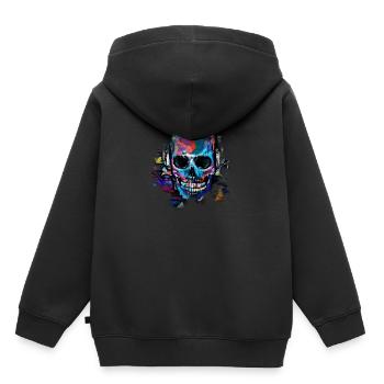 Graffiti - Kinder Premium Organic Hoodie - Schwarz - Hinten - AI Model Kid Male (0cm)