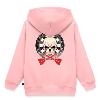 Fléchettes de fléchettes cadeau fléchettes flèche de lance crâne - Sweat Premium à capuche enfant bio - rose - Dos - AI Model Kid Female (0cm)