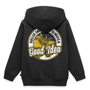Roller skating Roller skates - Kids Premium Organic Hoodie - black - Back - AI Model Kid Male (0cm)