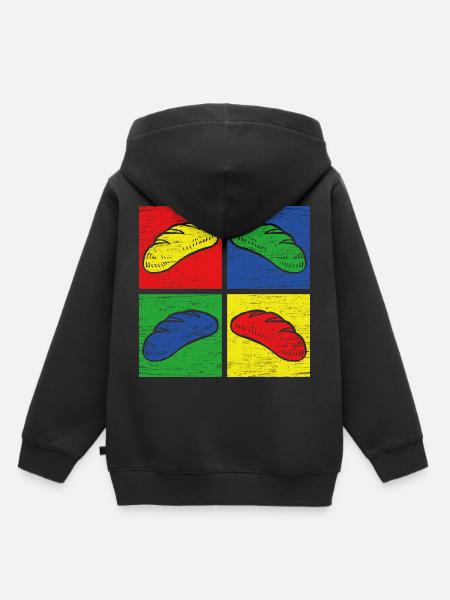 Brot - Kinder Premium Organic Hoodie - Schwarz