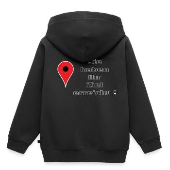 sie haben ihr ziel erreicht inklusive Navigation - Kinder Premium Organic Hoodie - Schwarz - Hinten - AI Model Kid Male (0cm)